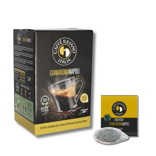 Cialde BOX 50 + KIT 50*  Caffè Iuliano miscela Gran aroma
