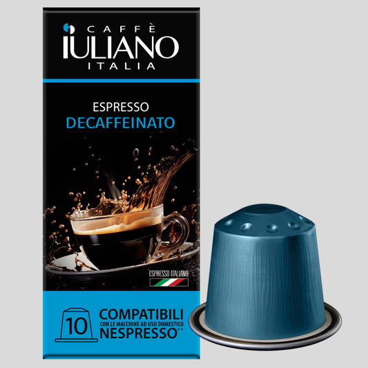 Capsule compatibili NESPRESSO®* miscela Decaffeinato BOX 10