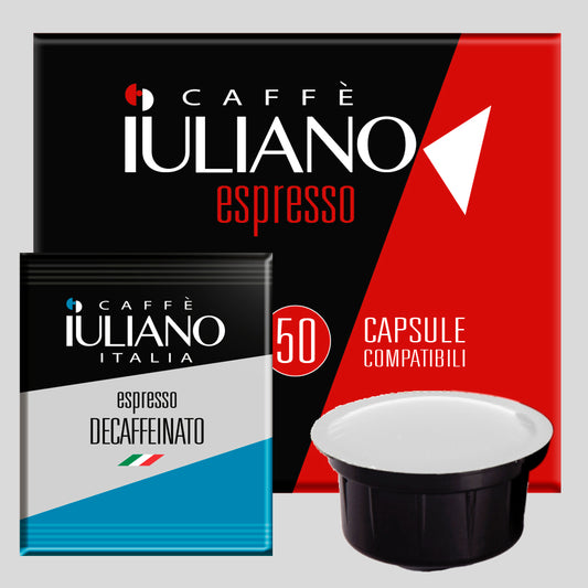 Capsule DECAFFEINATO DECA DEK Compatibili per Macchine Caffitaly, BOX 50