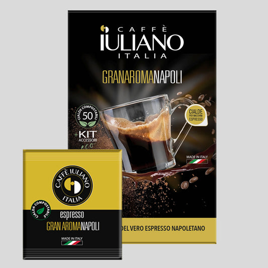 Cialde BOX 50 + KIT 50*  Caffè Iuliano miscela Gran aroma