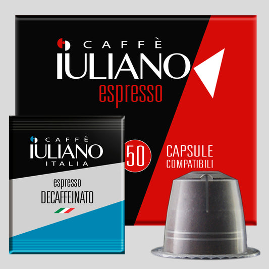 Capsule compatibili NESPRESSO®* miscela Decaffeinato  BOX 50