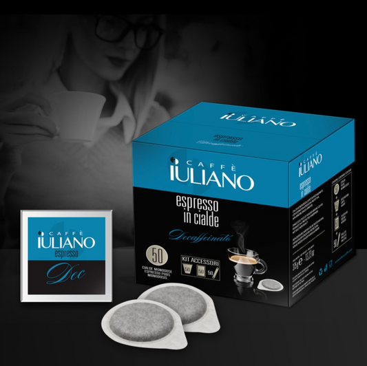Cialde BOX 50 + KIT 50* Caffè Iuliano miscela  Decaffeinato