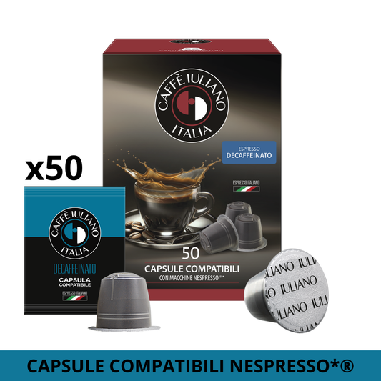 Capsule compatibili NESPRESSO®* miscela Decaffeinato  BOX 50