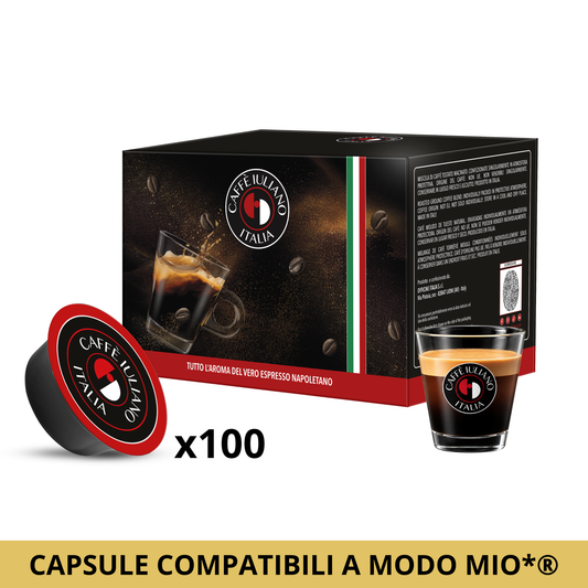 Capsule compatibili LAVAZZA A MODO MIO®* miscela Gran Aroma BOX 100