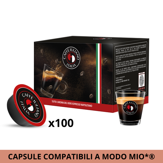 Capsule compatibili LAVAZZA A MODO MIO®* miscela Tenerife BOX 100