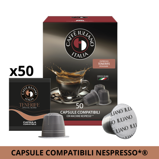 Capsule compatibili NESPRESSO®* miscela Tenerife BOX 50