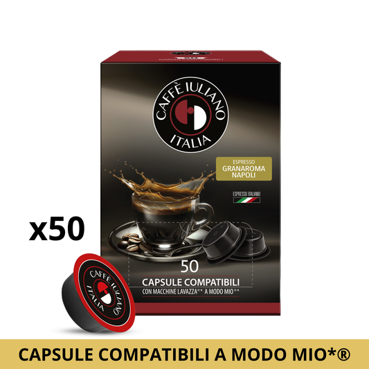 Capsule compatibili LAVAZZA A MODO MIO®* miscela Gran Aroma BOX 50