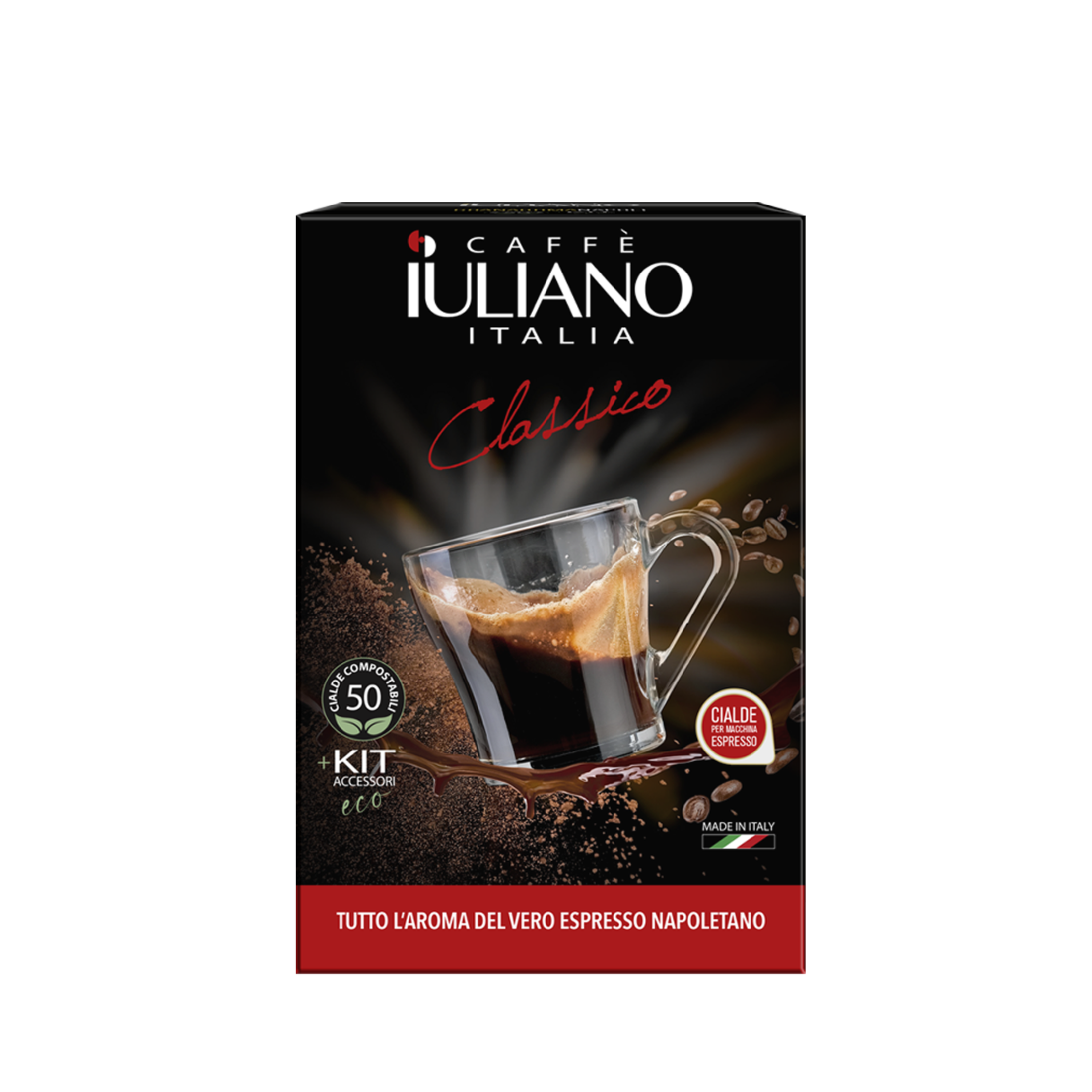 Cialde BOX 50 + KIT 50* Caffè Iuliano miscela Classico