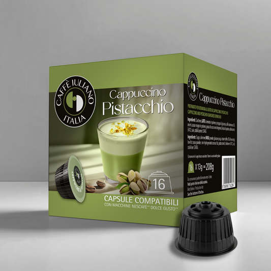 Capsule Cappuccino al Pistacchio Compatibili Dolce Gusto® - Caffè Iuliano (16 Capsule)