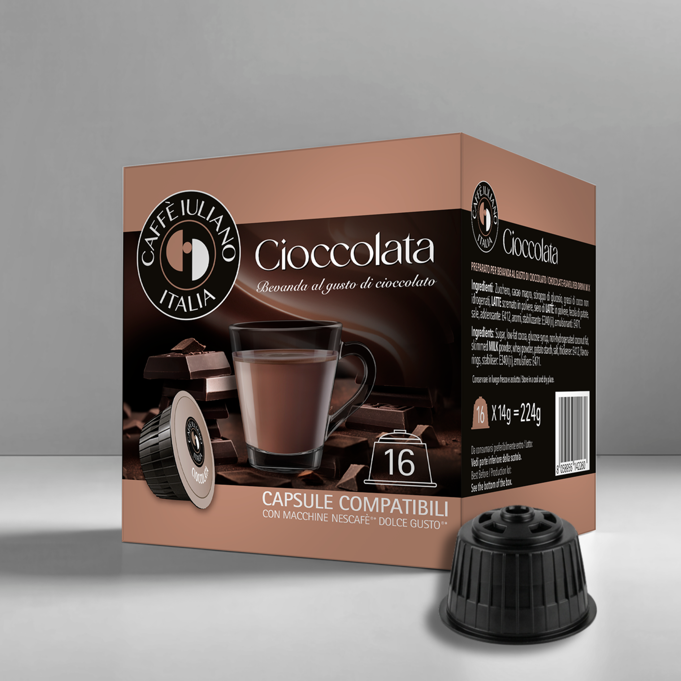 Capsule Cioccolata Compatibili Dolce Gusto® - Caffè Iuliano (16 Capsule)