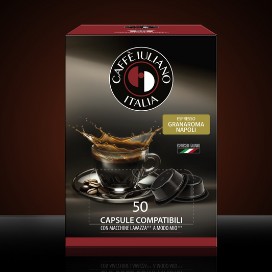 Capsule compatibili LAVAZZA A MODO MIO®* miscela Gran Aroma NEW BOX 50