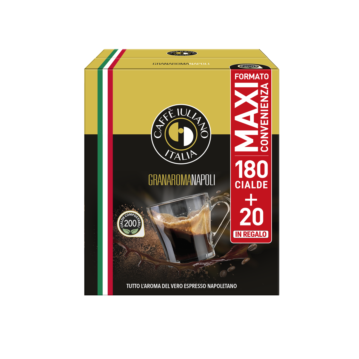 Cialde BOX 180 + 20 IN OMAGGIO Caffè Iuliano miscela Gran Aroma