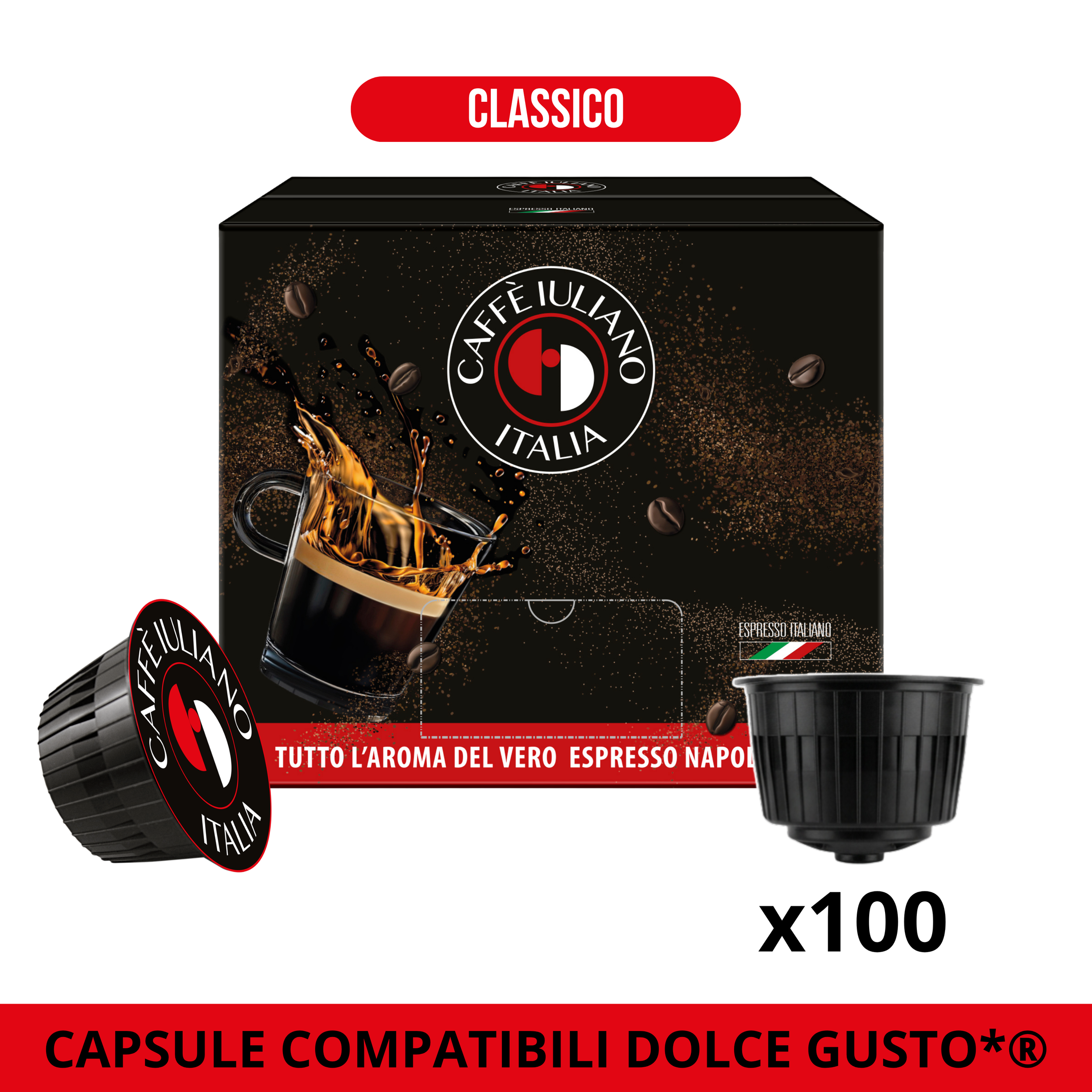 Capsule compatibili NESCAFÉ DOLCEGUSTO®* miscela Classico BOX 100