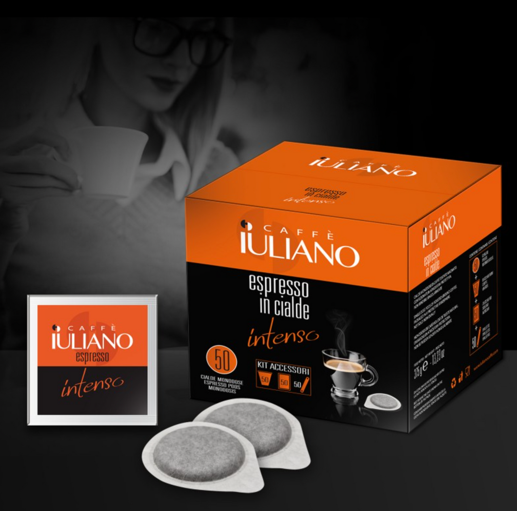 Cialde BOX 50 + KIT 50* Caffè Iuliano miscela Intenso