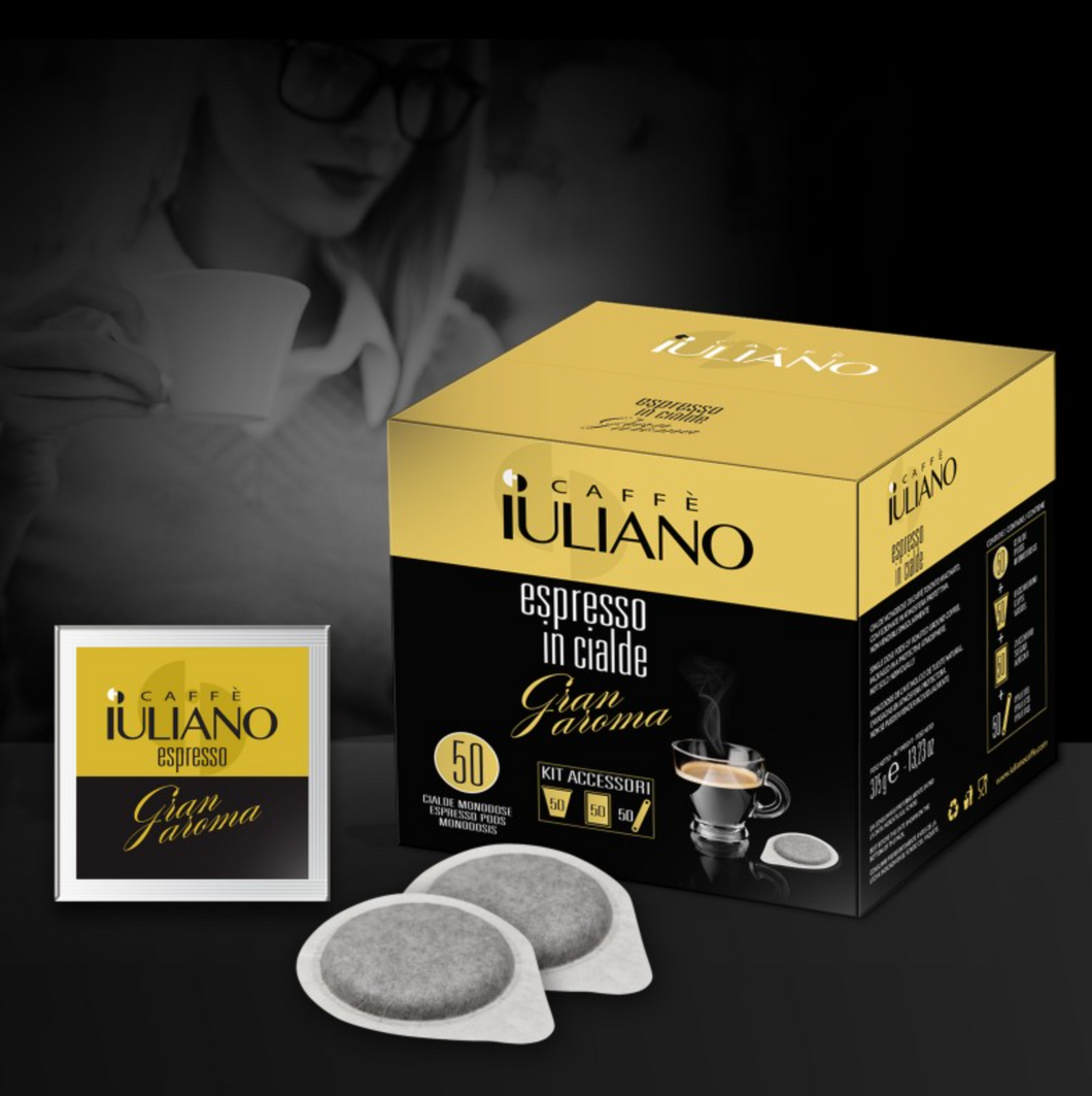 Cialde BOX 50 + KIT 50*  Caffè Iuliano miscela Gran aroma